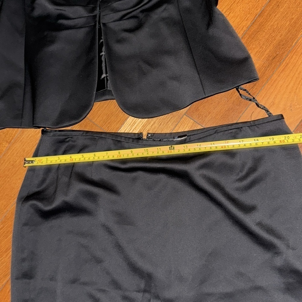 NWT Tahari Luxe jacket blazer feather cuff midi skirt suit set coord size 18 - Picture 7 of 10